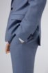 Slim-fit suit in textured Italian virgin wool, Turquoise