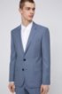 Slim-fit suit in textured Italian virgin wool, Turquoise