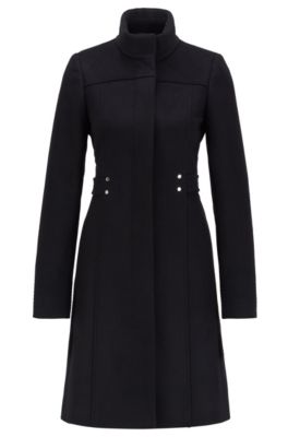 BOSS - Virgin-wool-blend coat with 