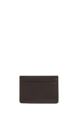 BOSS - Leather card case with money clip