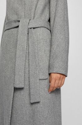 hugo boss grey overcoat