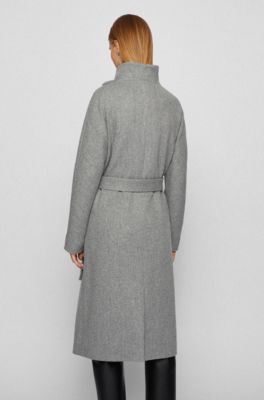 hugo boss wool coat womens