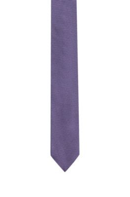 HUGO - Silk-jacquard tie with micro pattern