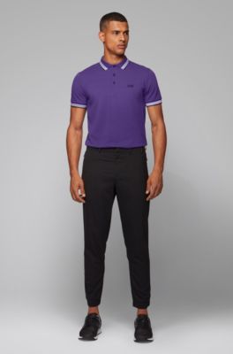 purple hugo boss polo