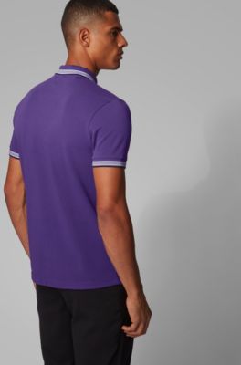 purple hugo boss polo