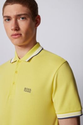 hugo boss yellow polo