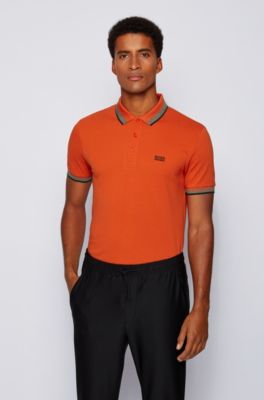 orange hugo boss shirt