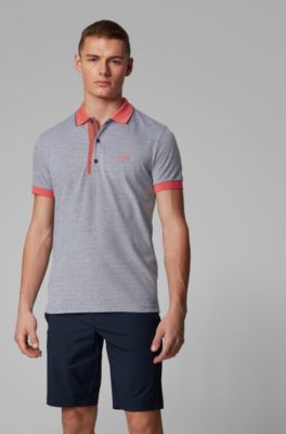 slim pima logo polo shirt