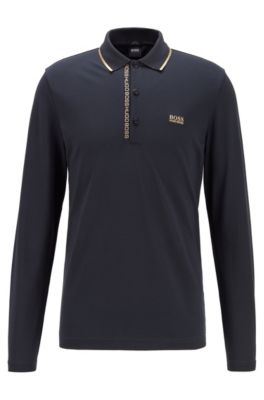 mens hugo boss long sleeve polo