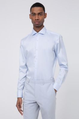 HUGO - Slim-fit shirt in cotton twill 