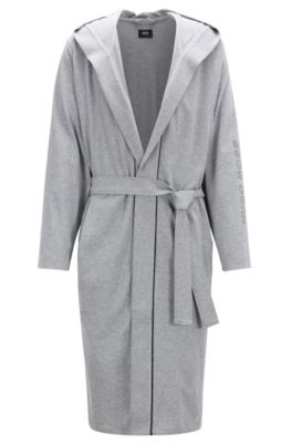 white jersey dressing gown