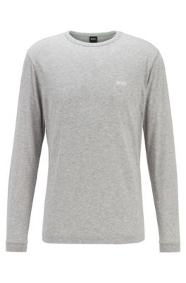 BOSS - Long-sleeved cotton T-shirt with 