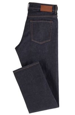 Relaxed-fit jeans in dark-blue Italian 