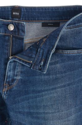 BOSS Regular-fit jeans blue Italian stretch denim