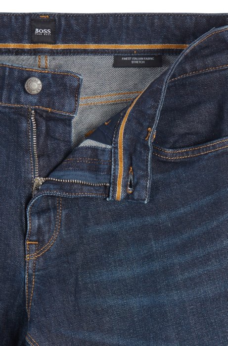 Boss Regular Fit Jeans In Comfort Stretch Indigo Denim