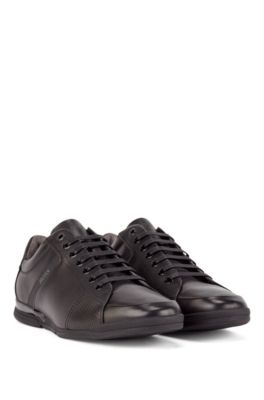 BOSS - Smooth-leather trainers with 