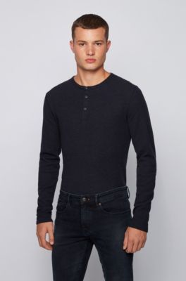 slim fit henley t shirt