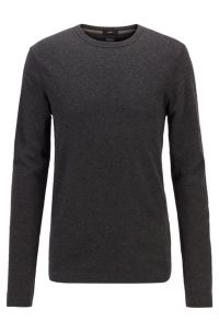 BOSS - Slim-fit long-sleeved T-shirt in waffle cotton