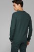 Slim-fit T-shirt with long sleeves in waffle cotton, Green