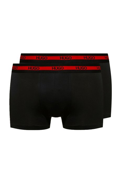 Two-pack of trunks in stretch-cotton jersey, Black