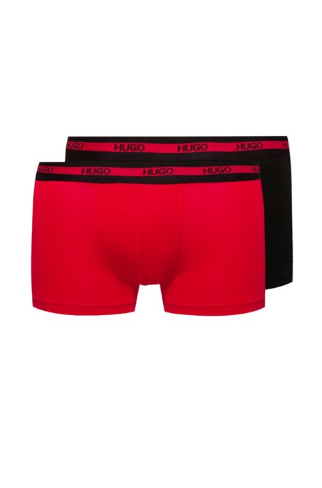 Two-pack of trunks in stretch-cotton jersey, Red