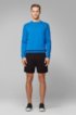 Relaxed-fit sweatshirt in French terry with sleeve badge, Blue