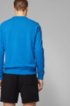 Relaxed-fit sweatshirt in French terry with sleeve badge, Blue