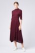 Slim-fit dress in soft jersey with detachable belt, Dark pink