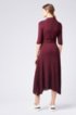 Slim-fit dress in soft jersey with detachable belt, Dark pink
