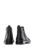 Zipped ankle boots in grained leather, Black