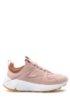Chunky running-style trainers in mesh, suede and leather, Open Pink