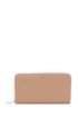 Zip-around wallet in grained Italian leather, Beige