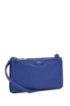 Mini handbag in grained Italian leather, Blue