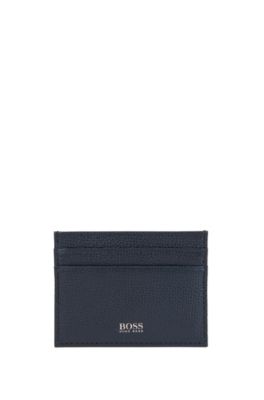 Card holder in grained Italian leather