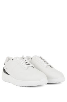 hugo boss white leather trainers