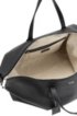 Weekend holdall in grained Italian leather with lock closure, Black