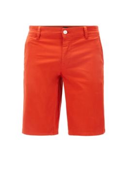 orange hugo boss shorts