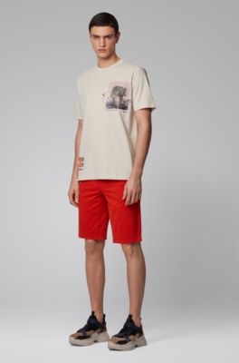 hugo boss slim fit chino shorts