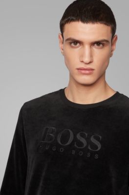 hugo boss velour sweatshirt