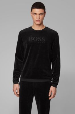 mens hugo boss velour tracksuit