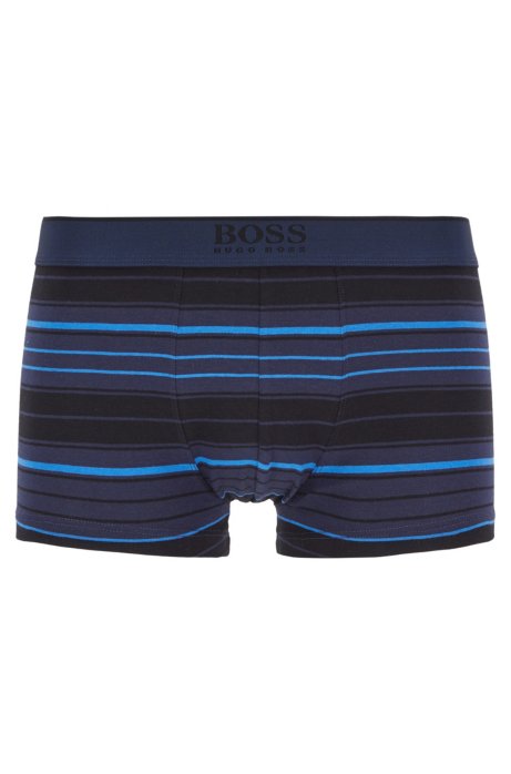 Straight-cut trunks in a cotton blend, Dark Blue