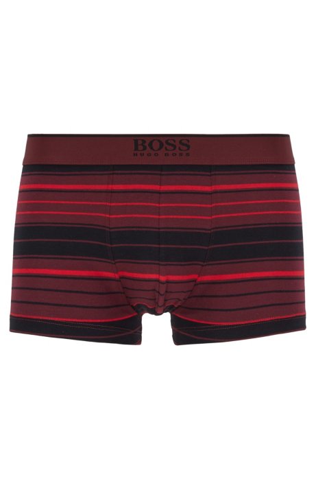 Straight-cut trunks in a cotton blend, Dark Red