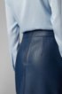Regular-fit pencil skirt in lambskin, Dark Blue