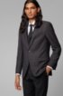 Slim-fit jacket in micro-pattern virgin wool, Black