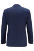 Slim-fit jacket in micro-pattern virgin wool, Open Blue