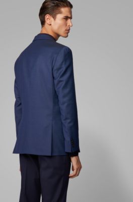 Hugo Boss Mens Slim Fit Stretch Tailoring Navy Travel Line Suit