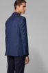 Slim-fit jacket in micro-pattern virgin wool, Open Blue