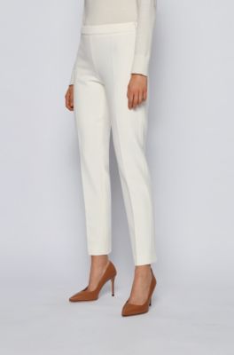 slim leg capri trousers