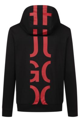 hugo boss tracksuit black and red