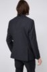 Regular-fit suit with a geometric micro pattern, Dark Grey